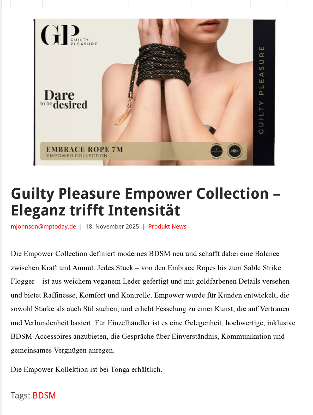 2025-11 eLine Online - Guilty Pleasure Empower
